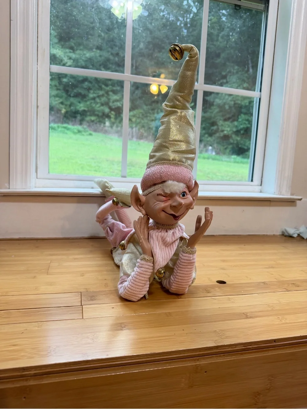 Hobby Lobby Pink and Gold Elf Figurine